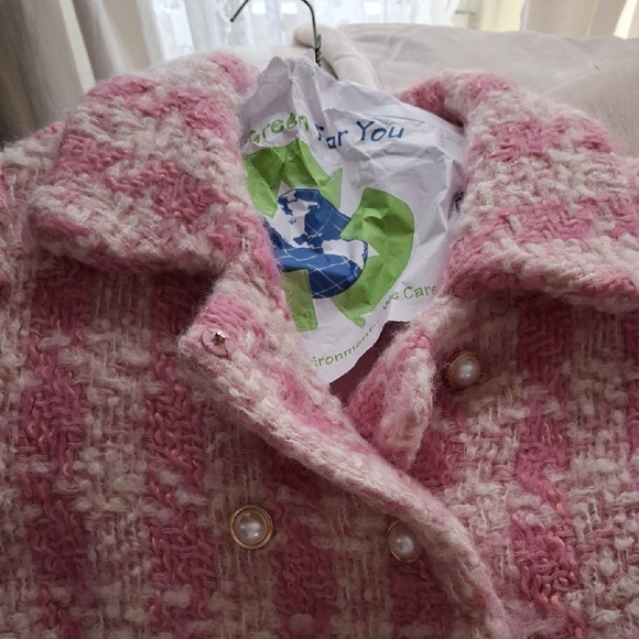 LoveShackFancy Armstrong Coat Pink Hills Tweed. - Picture 2 of 16